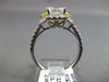 ESTATE 2.19CT DIAMOND & AAA YELLOW SAPPHIRE 14KT WHITE GOLD 3D ENGAGEMENT RING