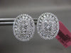ESTATE LARGE 1.74CT DIAMOND 18KT WHITE GOLD 3D CLASSIC CLUSTER CLIP ON EARRINGS