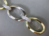ESTATE EXTRA LARGE 2.50CT DIAMOND 14KT TWO TONE GOLD OVAL BY THE YARD BRACELET