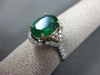 ESTATE 4.97CT DIAMOND & AAA EMERALD 14KT WHITE & ROSE GOLD OVAL ENGAGEMENT RING