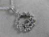 ESTATE .47CT DIAMOND 14KT WHITE GOLD 3D CIRCLE OF LIFE BEZEL HAPPY PENDANT