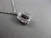 ESTATE 1.46CT DIAMOND & GARNET 14KT WHITE GOLD 3D RECTANGULAR HALO HEART PENDANT