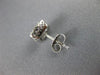 ESTATE .50CT DIAMOND 14K WHITE GOLD 3D CLUSTER SQUARE HALO CLASSIC STUD EARRINGS