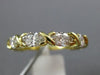 ESTATE 2.10CT MARQUISE CUT DIAMOND 18K YELLOW GOLD 3D CLASSIC X LOVE RING #23752