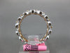 ESTATE WIDE 1.41CT WHITE & PINK DIAMOND 18K 2 TONE GOLD CLASSIC ANNIVERSARY RING