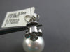 ESTATE LARGE .85CT DIAMOND & AAA SOUTH SEA PEARL 18K WHITE GOLD HANGING EARRINGS