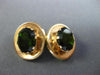 ANTIQUE LARGE 8.0CT AAA GREEN TOURMALINE 14KT ROSE GOLD 3D OVAL MENS CUFFLINKS