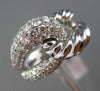 ESTATE 1.14CT ROUND DIAMOND 18KT WHITE GOLD 3D MULTI ROW INFINITY LOVE KNOT RING