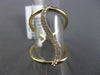 ESTATE LARGE .18CT DIAMOND 14KT YELLOW GOLD 3D DOUBLE ROW S SNAKE WAVE FUN RING