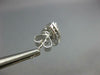 ESTATE .69CT DIAMOND 18KT WHITE GOLD 3D 2 IN 1 TEAR DROP STUD HANGING EARRINGS