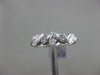 ESTATE 1.01CT DIAMOND 18K WHITE GOLD 5 STONE "S" DESIGN WEDDING ANNIVERSARY RING