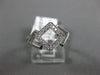 ESTATE .10CT DIAMOND 14KT WHITE GOLD 3D SQUARE PAST PRESENT FUTURE LOVE RING