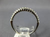 ESTATE .18CT DIAMOND 14KT WHITE GOLD SHARED PRONG SEMI ETERNITY ANNIVERSARY RING