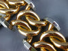 ANTIQUE LARGE & LONG 18K WHITE & ROSE GOLD 3D CLASSIC WOVEN LINK BRACELET #20618
