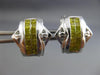 ESTATE 1.19CT WHITE & INTENSE FANCY YELLOW DIAMOND 14KT WHITE GOLD STUD EARRINGS