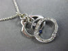 ESTATE .18CT DIAMOND & AAA SAPPHIRE 18KT WHITE GOLD HANDCUFF EXOTIC FUN PENDANT