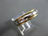 ESTATE .38CT DIAMOND 14KT TWO TONE GOLD ETOILE FLOATING ETERNITY RING 5mm #21324