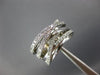 ESTATE LARGE .80CT DIAMOND 14KT WHITE GOLD 3D CLASSIC MULTI ROW FUN RING #17875