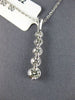 ESTATE .45CT DIAMOND 18KT WHITE GOLD 3D 5 STONE ROUND JOURNEY FLOATING PENDANT