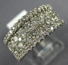 ESTATE LARGE 1.90CT DIAMOND 14KT WHITE GOLD 3D FIVE ROW WEDDING ANNIVERSARY RING
