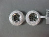 ESTATE LARGE .55CT DIAMOND 18K WHITE GOLD 3D CLASSIC DOUBLE HALO JACKET EARRINGS