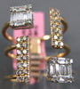 LARGE .72CT DIAMOND 18K WHITE & ROSE GOLD MULTI ROW RECTANGULAR ANNIVERSARY RING