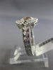 ESTATE WIDE .92CT DIAMOND & AAA YELLOW SAPPHIRE 14KT WHITE GOLD ENGAGEMENT RING