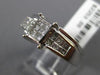 ESTATE .65CT DIAMOND 14KT WHITE GOLD 3D INVISIBLE PRINCESS ENGAGEMENT RING SET