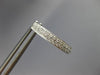 ESTATE .50CT DIAMOND 14K WHITE GOLD 3D CLASSIC TWO ROW OVAL HUGGIE HOOP EARRINGS