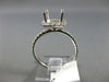 ESTATE LARGE .4CT DIAMOND 14K WHITE GOLD CLASSIC HALO SEMI MOUNT ENGAGEMENT RING
