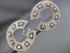 ESTATE LARGE 1.36CT DIAMOND 18KT WHITE GOLD OPEN FILIGREE HOOP CLIP ON EARRINGS