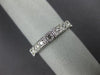 ESTATE .62CT DIAMOND 14KT WHITE GOLD 3D ROUND FILIGREE ETERNITY ANNIVERSARY RING