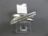 ESTATE WIDE .54CT DIAMOND 14KT WHITE GOLD 3D MULTI ROW CRISS CROSS INFINITY RING