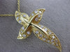 ESTATE LARGE .74CT DIAMOND 14KT YELLOW GOLD PAVE CROSS FLOATING PENDANT #17554