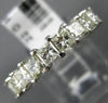 ESTATE 3.31CT DIAMOND 14KT WHITE GOLD PRINCESS ETERNITY WEDDING ANNIVERSARY RING