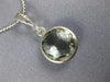 ESTATE 4.0CT AAA GREEN AMETHYST 14KT WHITE GOLD 3D ROUND CLASSIC BEZEL PENDANT