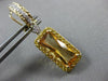 ESTATE 8.19CT DIAMOND AAA CITRINE & YELLOW SAPPHIRE 14KT GOLD HANGING EARRINGS