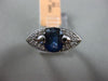 ESTATE 1.67CT DIAMOND & AAA OVAL SAPPHIRE 14KT WHITE GOLD MULTI HEART LOVE RING