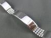 ESTATE WIDE 1.80CT DIAMOND 14KT WHITE GOLD 3D MULTI ROW SEMI MOON LINK BRACELET