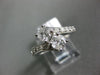 ESTATE LARGE 1.50CT ROUND DIAMOND 14KT WHITE GOLD 2 STONE CRISS CROSS LOVE RING