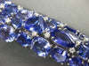ESTATE EXTRA LARGE 113.88CT DIAMOND & AAA TANZANITE 18KT WHITE GOLD 3D BRACELET