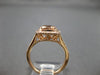ESTATE LARGE 1.40CT DIAMOND & AAA MORGANITE 14KT ROSE GOLD HALO ENGAGEMENT RING