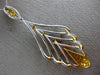 ESTATE EXTRA LARGE 1.72CT WHITE & FANCY YELLOW DIAMOND 18KT 2 TONE GOLD PENDANT