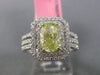 ESTATE LARGE GIA 2.03CT DIAMOND 18KT TWO TONE GOLD OCTAGON HALO ENGAGEMENT RING