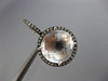ESTATE MASSIVE 7.0CT CZ 14KT WHITE GOLD 3D ROUND HALO LEVERBACK HANGING EARRINGS