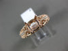 ESTATE .36CT DIAMOND 14KT ROSE GOLD 3D OPEN FILIGREE SEMI MOUNT ENGAGEMENT RING