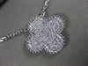 ESTATE LARGE 1.59CT WHITE & PINK DIAMOND 18KT WHITE & ROSE GOLD FLOWER NECKLACE