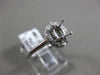 ESTATE .16CT DIAMOND 14KT WHITE GOLD OVAL FOUR PRONG SEMI MOUNT ENGAGEMENT RING