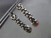 ESTATE LARGE .70CT DIAMOND 14KT TWO TONE GOLD 3D MESH MOVABLE BALL HOOP EARRINGS
