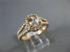 ESTATE 1.30CT DIAMOND & MORGANITE 14KT ROSE GOLD 3D OVAL HALO ENGAGEMENT RING